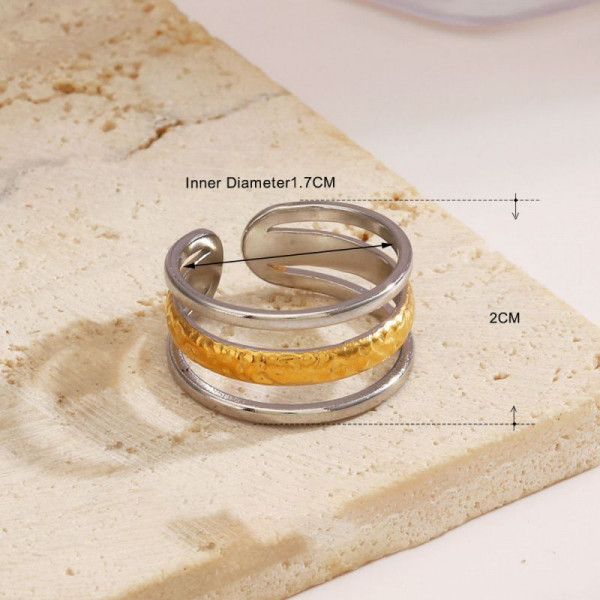 Набор колец с эмалевыми вставками в форме капли CJL80008