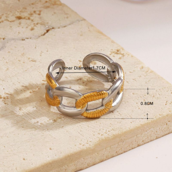 Набор колец с эмалевыми вставками в форме капли CJL80008