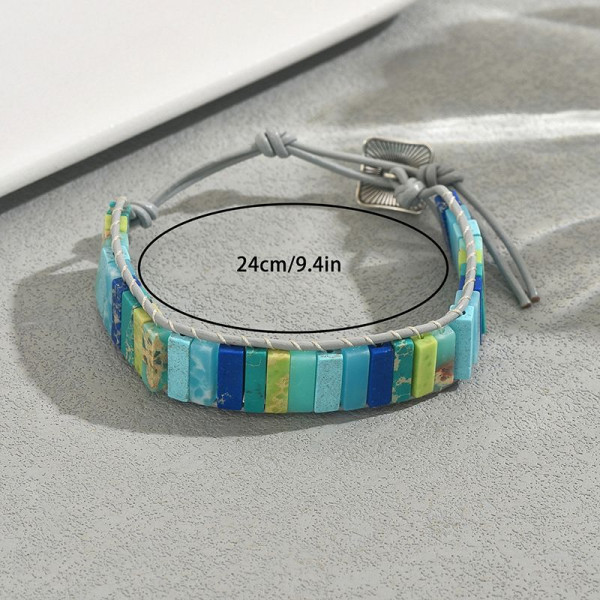 Браслет многорядный из ярких акриловых пластин CJT17329