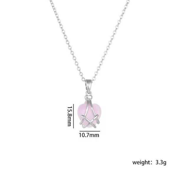 Нежная цепочка с кулоном из мерцающего кристалла J10958CJJ