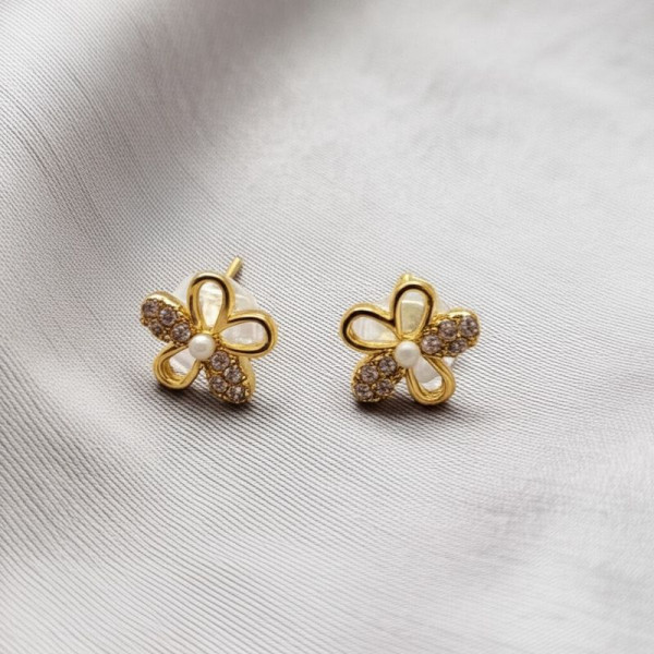 Серьги медь с напылением золотом J11283CJJ