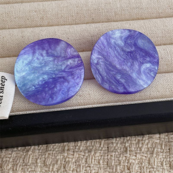 Яркие серьги-пусеты разноцветные диски CJM16239