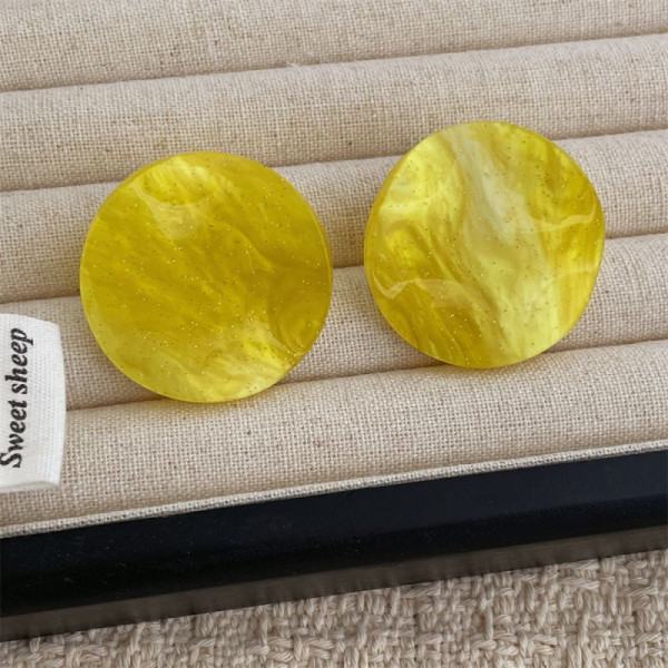 Яркие серьги-пусеты разноцветные диски CJM16239