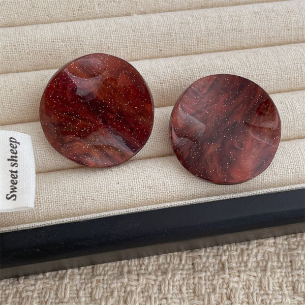 Яркие серьги-пусеты разноцветные диски CJM16239