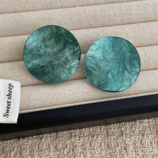 Яркие серьги-пусеты разноцветные диски CJM16239