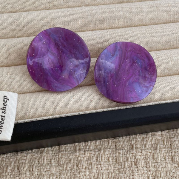 Яркие серьги-пусеты разноцветные диски CJM16239