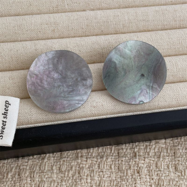 Яркие серьги-пусеты разноцветные диски CJM16239