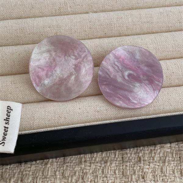 Яркие серьги-пусеты разноцветные диски CJM16239