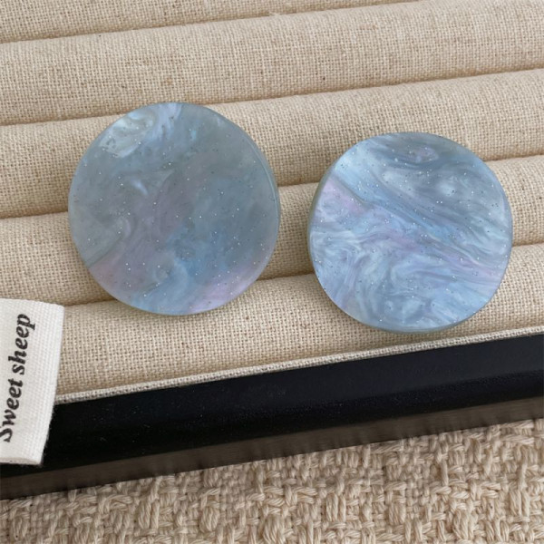 Яркие серьги-пусеты разноцветные диски CJM16239