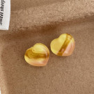 Объемные серьги пусеты в форме карамельных сердец CJL47319