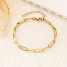 Браслет-цепочка с вытянутыми прямоугольными звеньями CJP80073