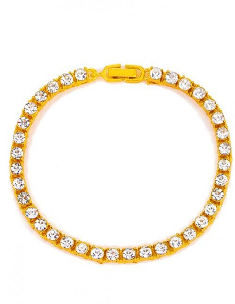 Браслет на ногу дорожка с кристаллами Z01387