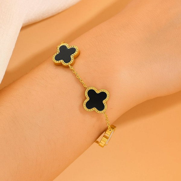 Браслет из титановой стали напыление золотом 1J12039CJJ