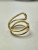 Кольцо медицинская сталь с напылением золотом J11103CJJ