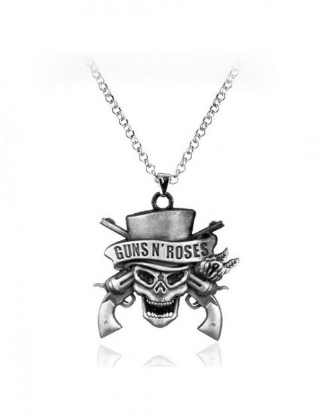 Массивное мужское колье с подвеской в стиле рок-н-ролл U161MSK