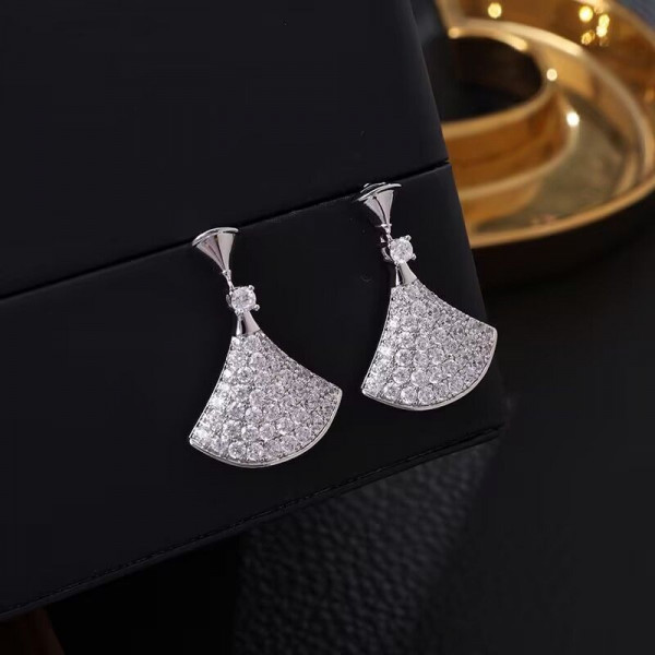 Серьги медь с напылением платиной и фианитами 1J11969CJJ