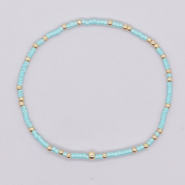 Браслет из тонких бирюзовых нитей CJH68336