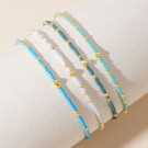 Браслет из тонких бирюзовых нитей CJH68336