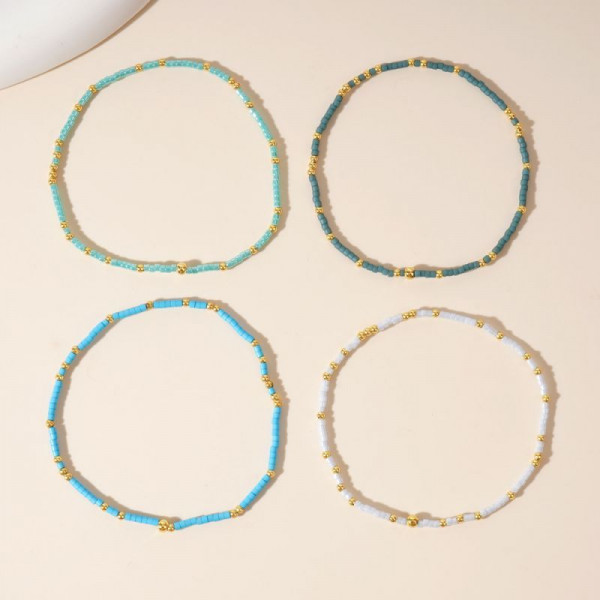 Браслет из тонких бирюзовых нитей CJH68336