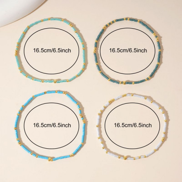 Браслет из тонких бирюзовых нитей CJH68336