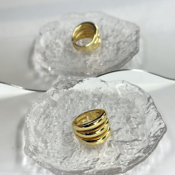 Широкое фактурное кольцо с горизонтальными прорезями CJD89998