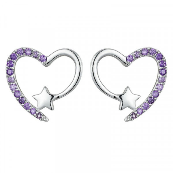 Серьги ювелирный сплав сердце J11568CJJ
