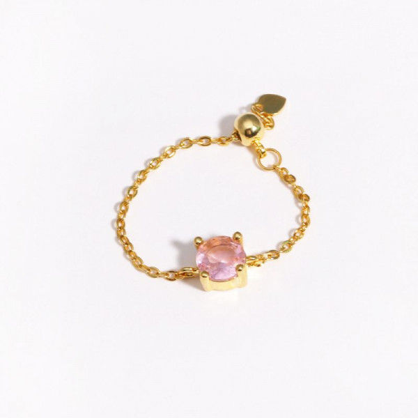 Тонкое кольцо с маленьким круглым камнем CJR61100