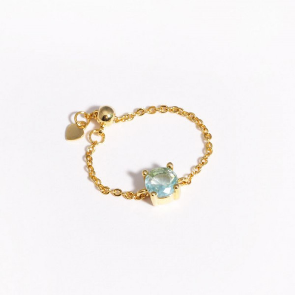 Тонкое кольцо с маленьким круглым камнем CJR61100