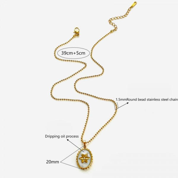 Золотистая цепочка с овальным камнем CJN34931