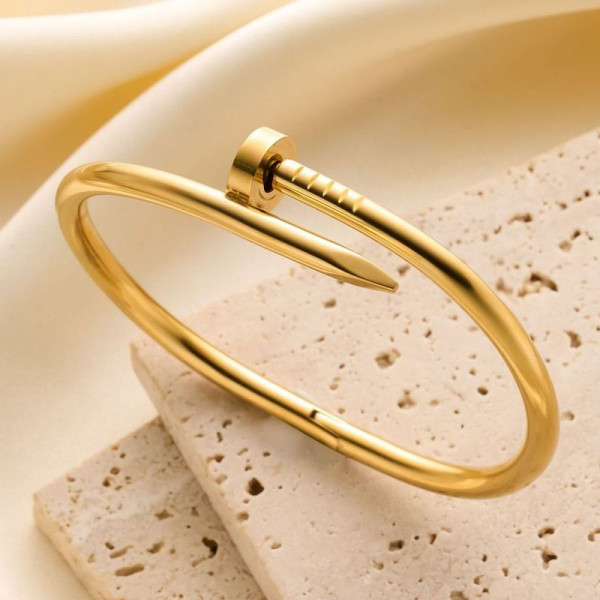 Браслет жесткий гвоздь в золотом исполнении 1J12041CJJ