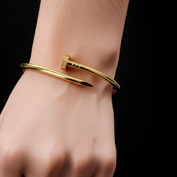 Браслет из титановой стали напыление золотом 1J12041CJJ