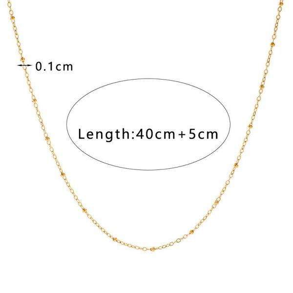 Золотистый многослойный коллар из цепей CJL48239