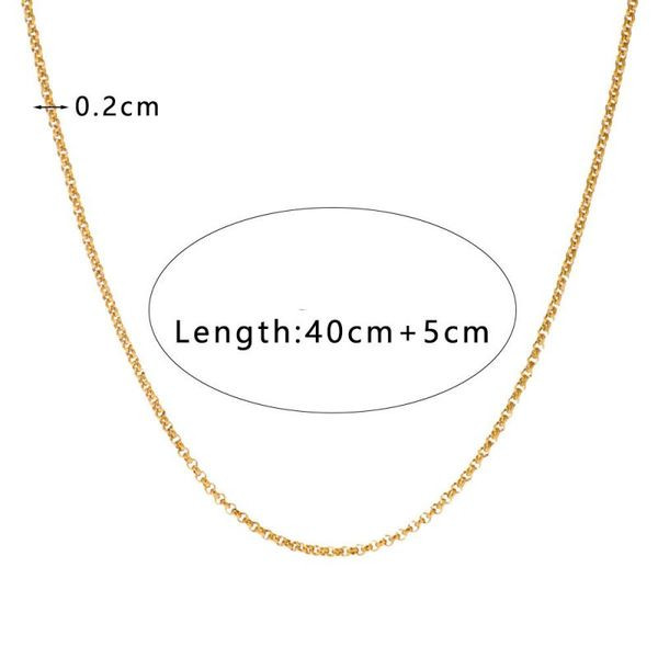 Золотистый многослойный коллар из цепей CJL48239