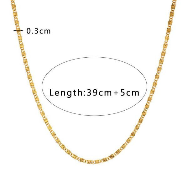 Золотистый многослойный коллар из цепей CJL48239