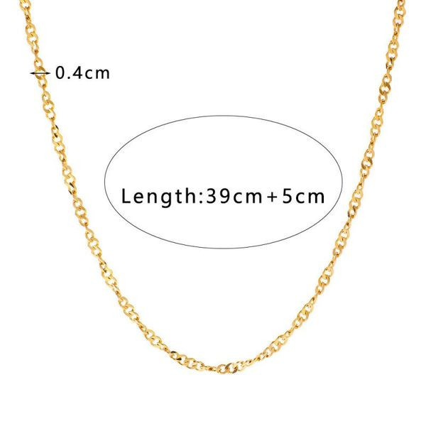 Золотистый многослойный коллар из цепей CJL48239