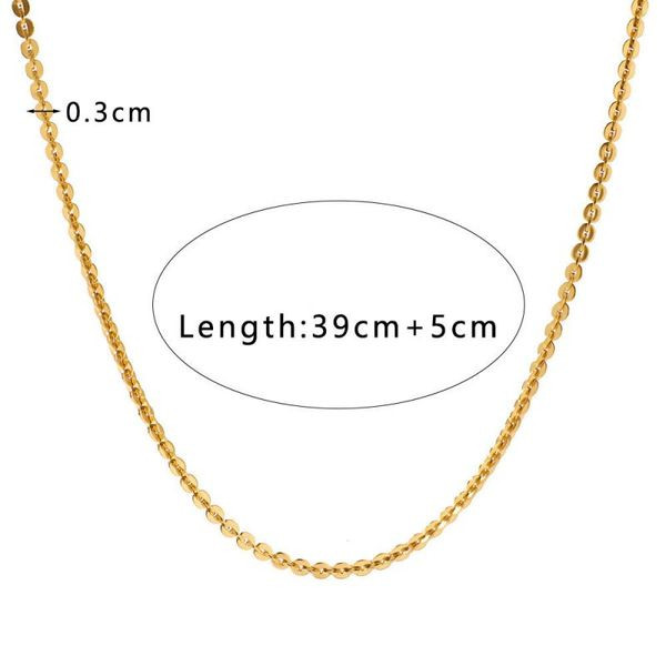 Золотистый многослойный коллар из цепей CJL48239