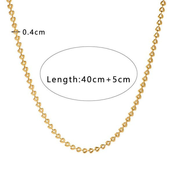 Золотистый многослойный коллар из цепей CJL48239