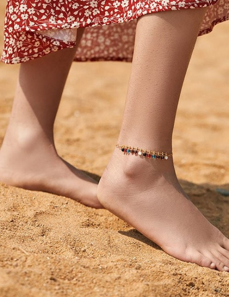 Браслет с подвесками из цветных кристаллов Z29616