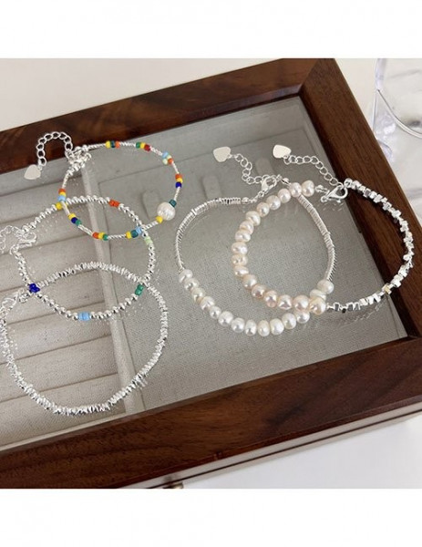 Браслет-цепочка с разноцветными шариками Z53121