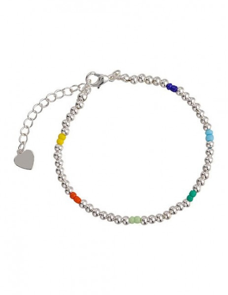 Браслет-цепочка с разноцветными шариками Z53121