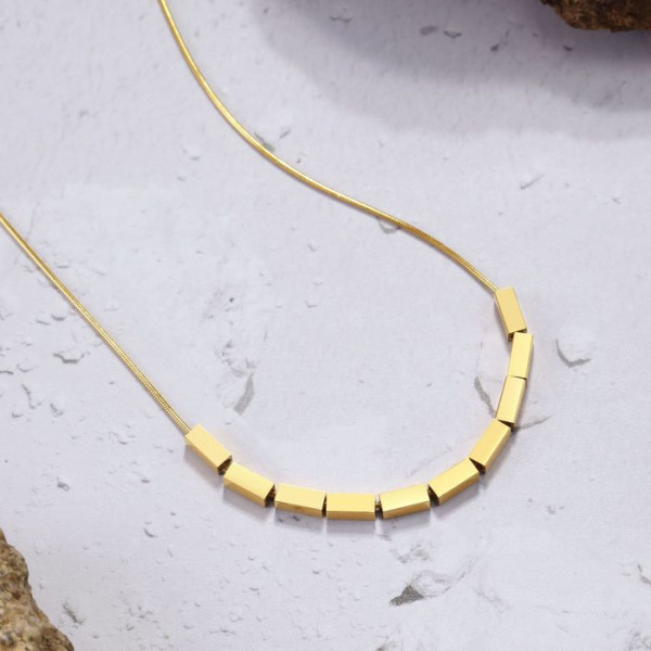 Минималистичная цепочка с прямоугольными подвесками-планками J10094CJJ