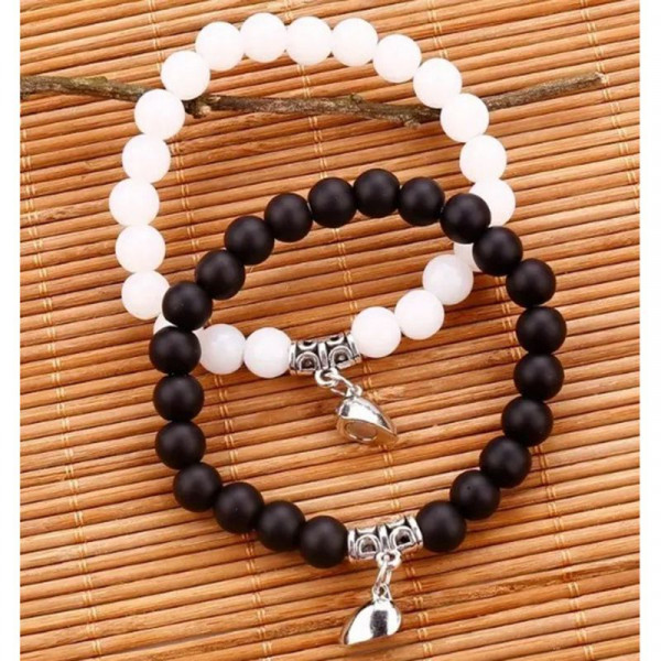 Парные браслеты мистический агат с магнитным притяжением CJK81831