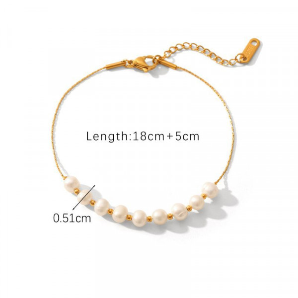 Браслет цепочка с крупными золотистыми звеньями CJL78697