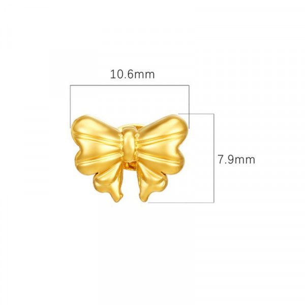 Серьги-пусеты Бантики миниатюрные стальные CJJ30796