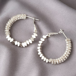 Серьги конго медь напыление платиной 1J12086CJJ