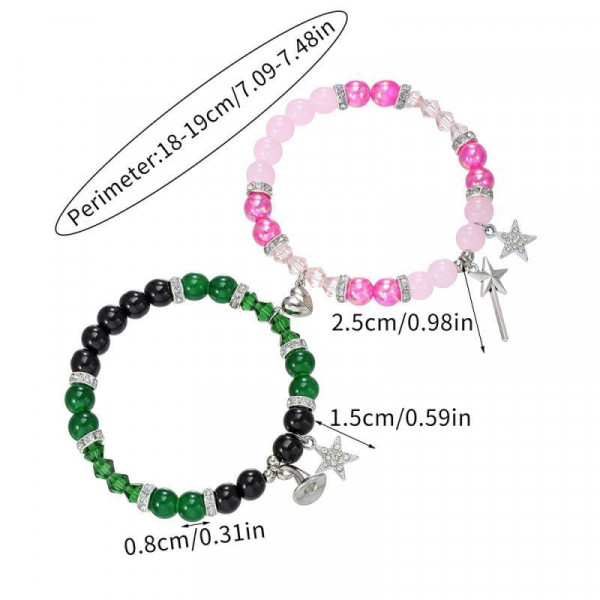 Парные браслеты лесная сказка на текстильном шнуре CJK81848