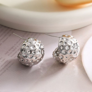 Серьги-пусеты Сферы фактурные CJD00888