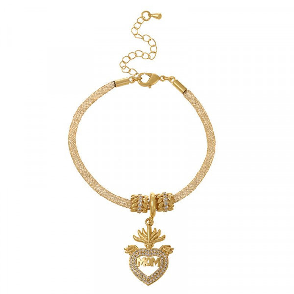 Браслет-обруч с разнообразными подвесками-символами CJL22905