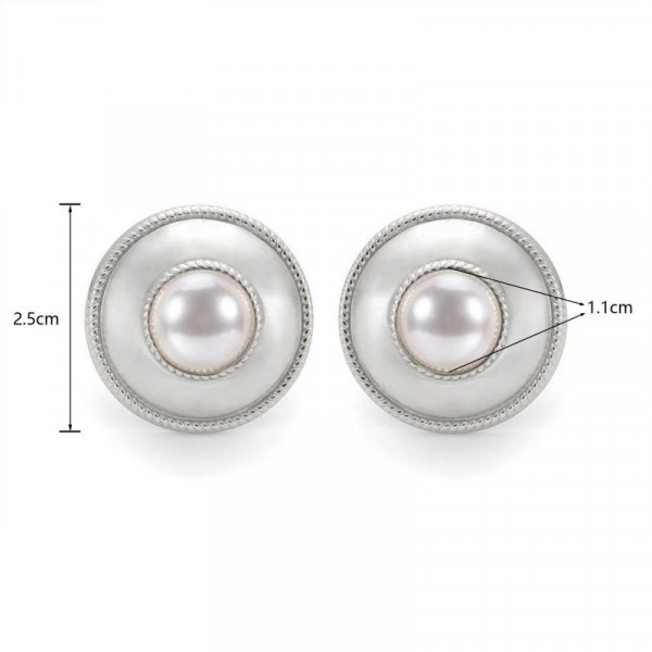 Серьги-пусеты Диски с цветными вставками CJP42841