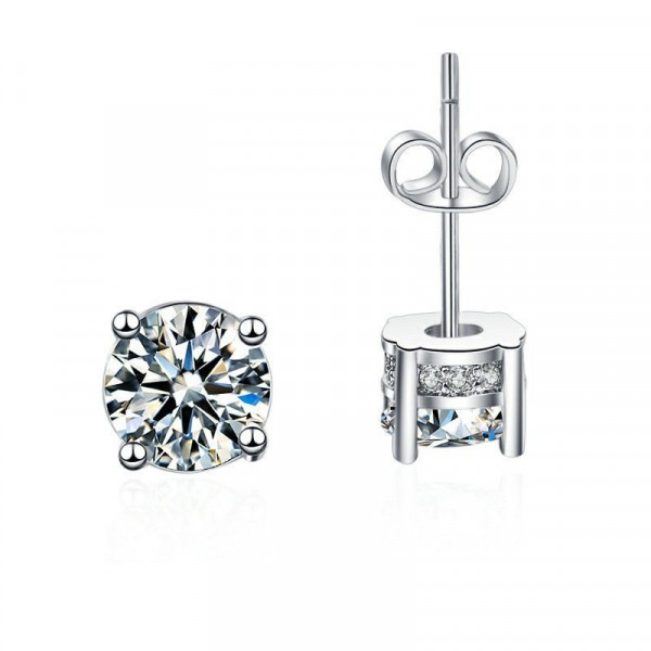 Серьги медь камень циркон 1J12325CJJ